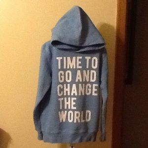 Light blue boys hoodie.